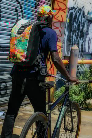 Image of Ortlieb x Messenger 841 Capsule Cycling Cap and Velocity Backpack 