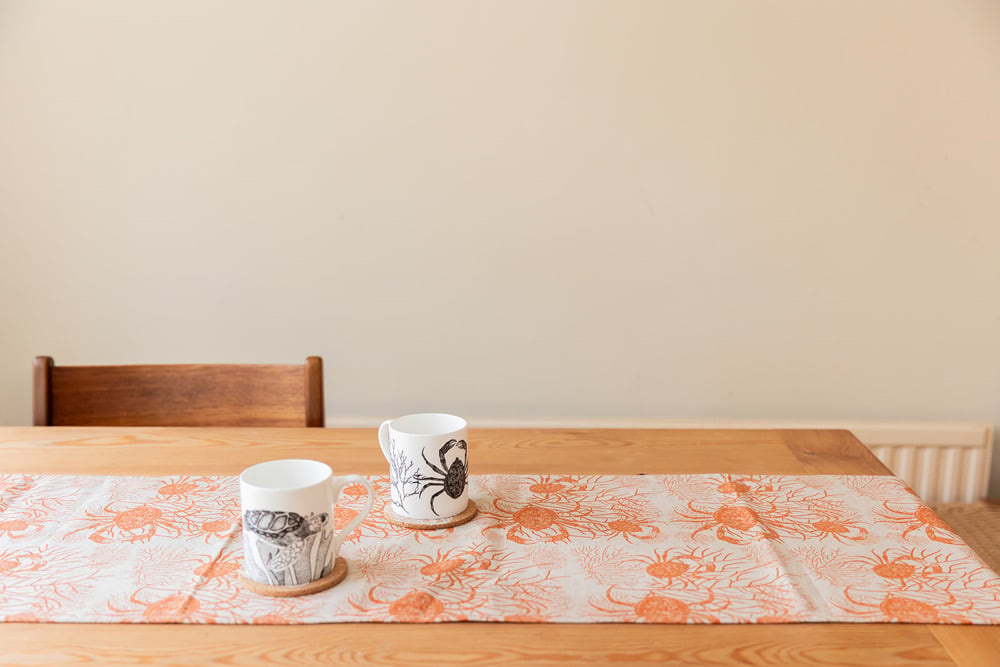 Image of Crab & coral table runner