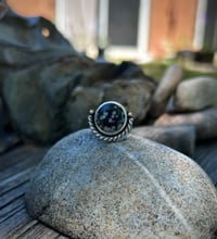 Image 1 of Snowflake obsidian ring - size 6