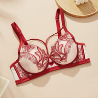 Image 1 of Sexy Hot Bra for Women Fashion Embroidery Lace Breast Collection Anti Sagging Bra Unlined Bra Women'