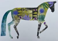 Image 1 of A4 unframed monoprinted horse XXXIII