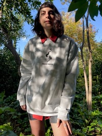 Image 3 of Trust Issues Crewneck: Ash Grey - Black