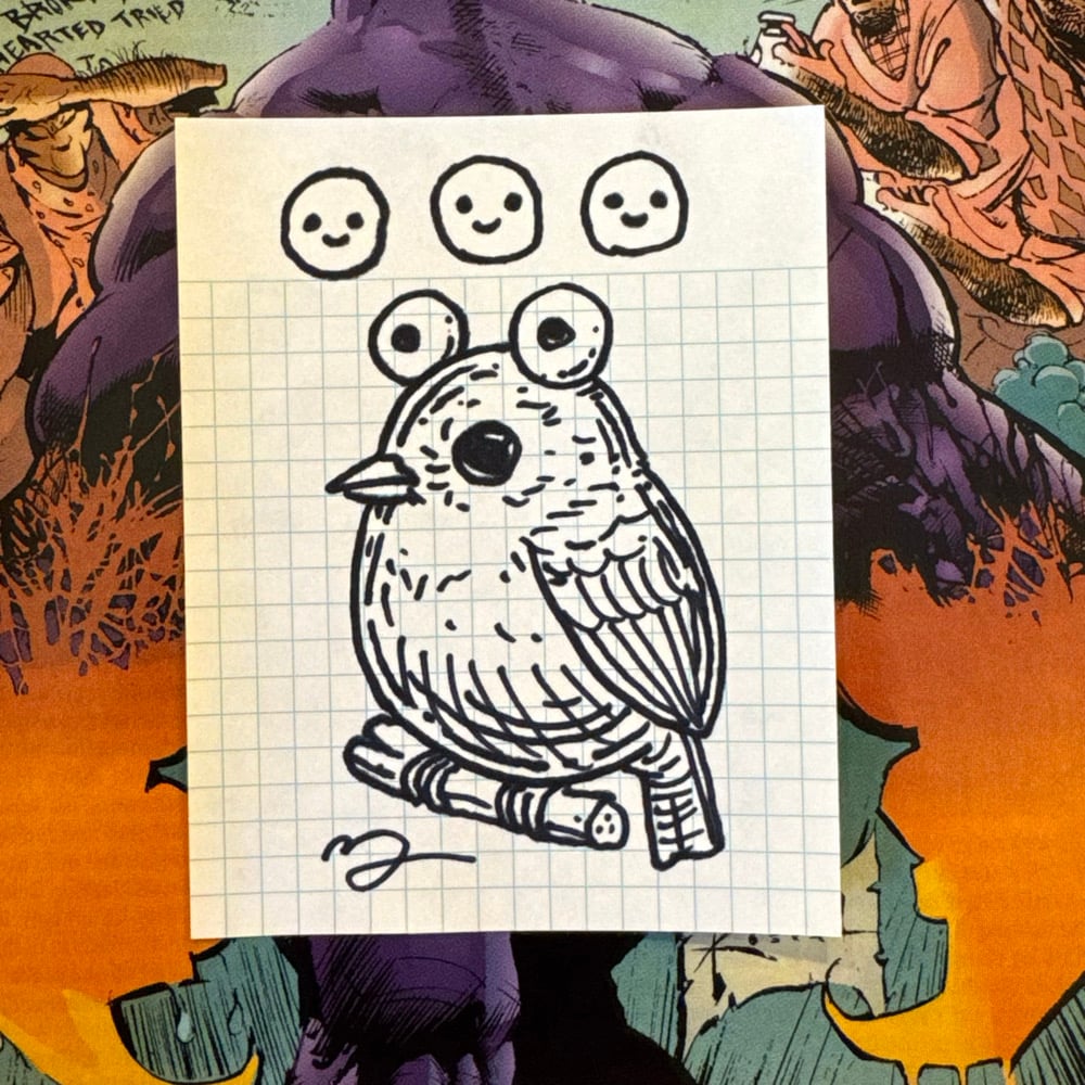 Image of Fat Bird Sharpie Sketch #151