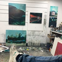 Image 4 of Painting / maleri / "Fragmenter af drømme II" / 80x100 cm