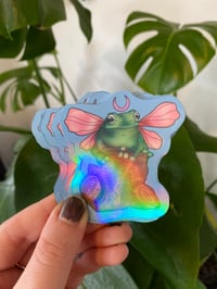 Image 2 of Holographic Froggie Fae Sticker