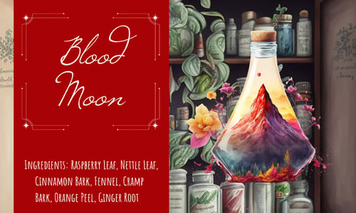 Image of Blood Moon Loose Leaf Tea || Legend of Zelda || period menstrual cramp aid PMS relief