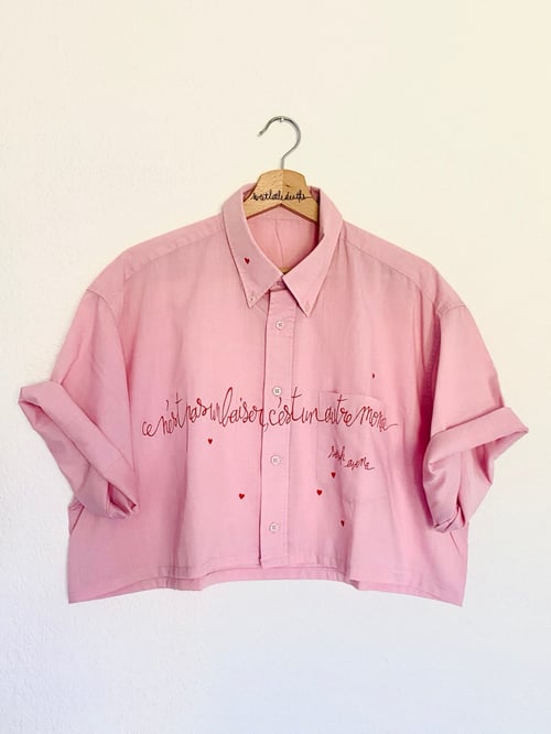 Image of Chemise crop « un autre monde »