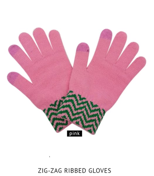 Image of Zig-Zag Ribbed Gloves 