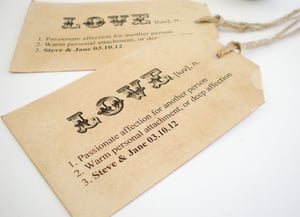 Image of Daisy Hardcastle once I had a Secret Love Wedding Wish Tags,