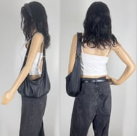 Image 2 of MADEWELL Elegant Piazza Black Leather Hobo Bag