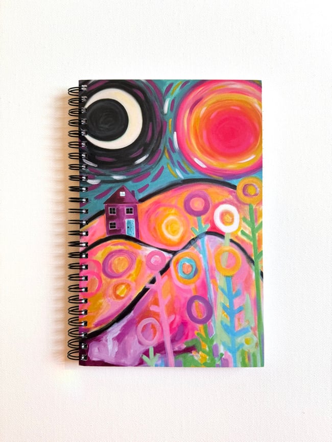 Sunburst & Garden moon dreams notebook