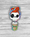 Dead Babe Walking | 4” Holographic Sticker | Cute Skull Sticker