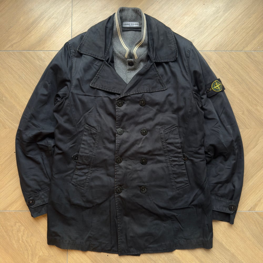 Image of AW 2009 Stone Island Raso Gommato Dual Layer Trench, Size Large