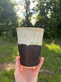Image 9 of Cream and walnut cutter to go mug