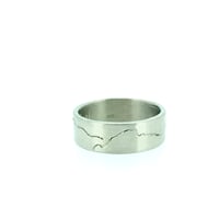 Image 8 of 14k gold mountain landscape wedding band ring . engraved mountain bands rings . size 4 5 6 7 8 9 ...