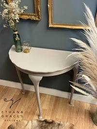Half moon table in farrow & ball