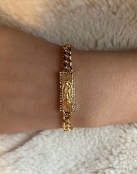 Image 4 of Rhinestone Virgin Mary Adjustable bracelet 