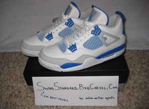 Image of Nike Air Jordan 4 Retro "Military Blue" - New With Box - sz 7-15