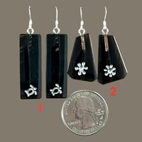Image 2 of Volcanic Glass aka Obsidian Earrings- 2 Choices (#33)