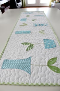 Image 4 of Sprouts Table Runner and Topper pattern - PDF version