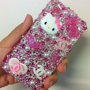 Image of Made-To-Order Genuine Swarovski Crystal Decoden iPhone 4 Full Housing Case