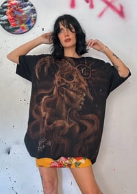 Image 3 of “CAPRICORN” CUSTOM BLEACH PAINTED T-SHIRT 2XL