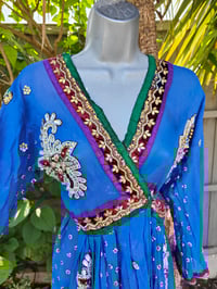 Image 6 of Mykonos Glitter wrap dress - blue 6-10