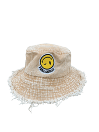 khaki denim bucket hat 