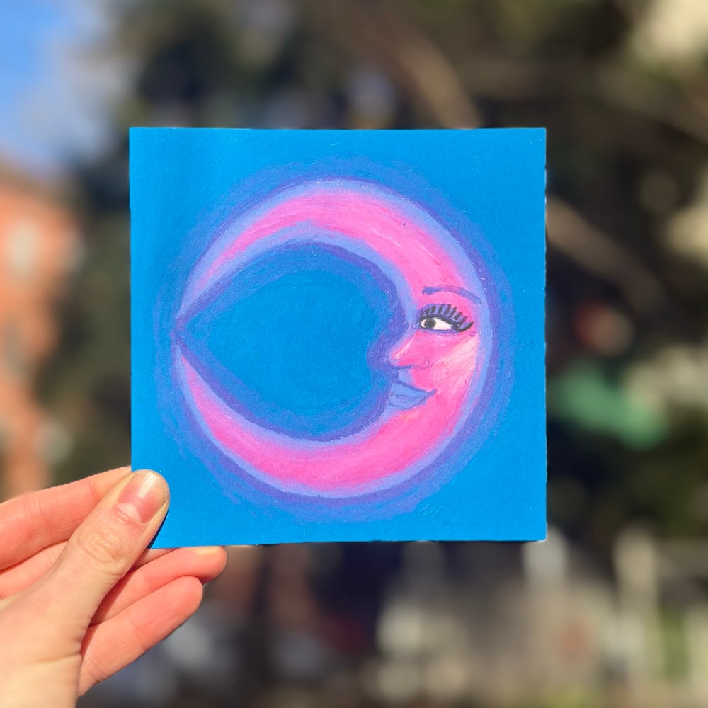 Image of the moon 5x5 mini art print