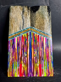 Image 2 of Giraffe Bone & @Kaoticartworks Resin GLOW Segmented Knife Scales