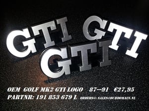 Image of OEM GOLF 2 GTI Logo - Front Grille badge