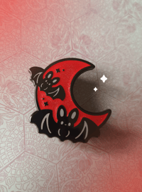 Image 6 of Lunar Bats Hard Enamel Pin
