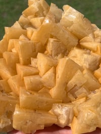 Image 4 of Orange Rhombohedral Calcite Cluster Specimen | Yunnan China #2859