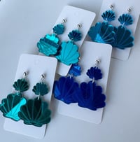 Image 1 of metallic seashell earrings
