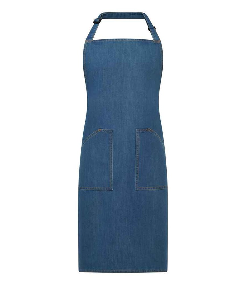 Image of Embroidered denim aprons personalised 