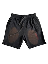 Image 6 of Variation Black Acid Wash Shorts 