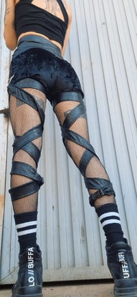 Image 1 of Yara Shorts, black snake long straps