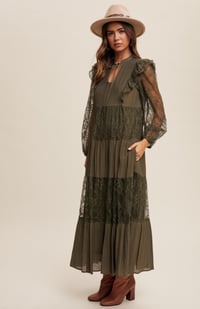 Image 4 of Tiered Lace Maxi Dress