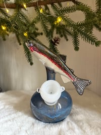 Image 2 of Rainbow Trout Water Vase MOP