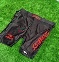 Image 2 of Sayless Biker Shorts (Black & Red)