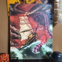 Image 1 of "Pirate  verse Kraken " Cavans Reprint