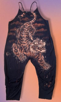 Image 1 of “TIGERS EYE” BLEACH PAINTED BAGGY JUMPER LARGE