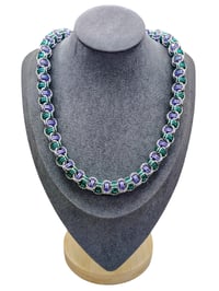 Image 2 of Chunky Captive Inverted Round Maille Necklace