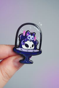 Image 8 of Skellekat and Pumpkat terrarium pins