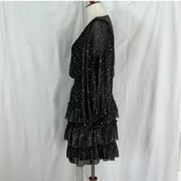 Image 5 of VINCE CAMUTO black tiered sparkle dress