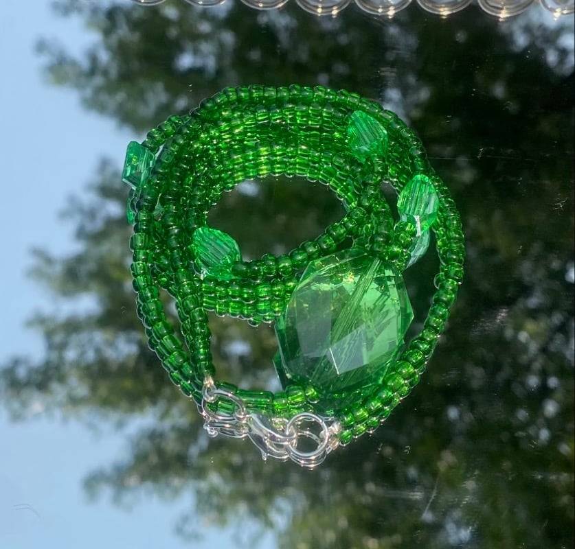 Image of "Clear green" Waist Beads