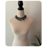 Image 3 of The Empress Necklace - Clear Quartz Crystals and Shadow Leather