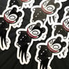 Scary Teddy- Laminated Sticker