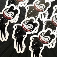 Scary Teddy- Laminated Sticker