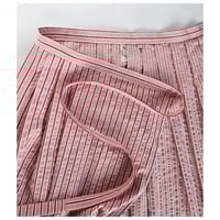 Image 2 of Pleated Wrap Skirt Pink/Maroon